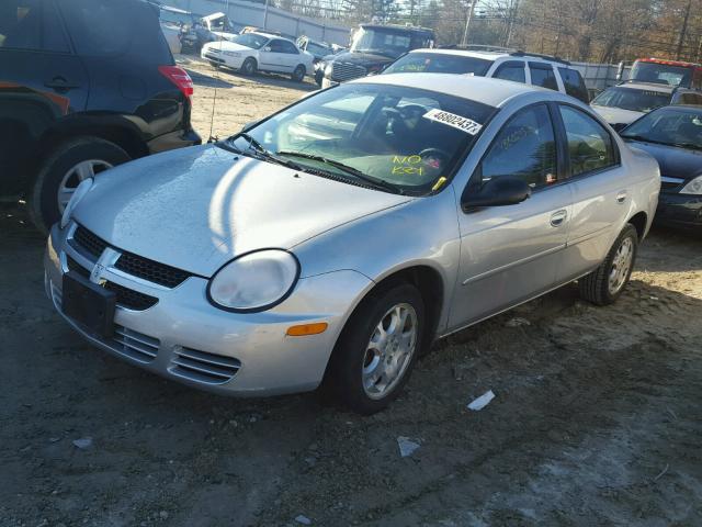 1B3ES56C35D110122 - 2005 DODGE NEON SXT SILVER photo 2