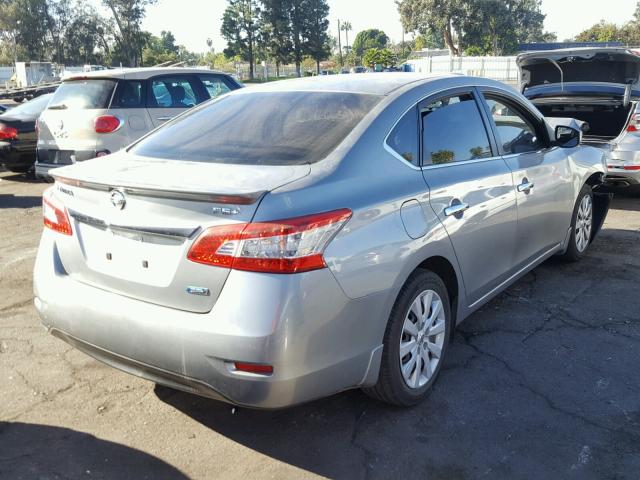 3N1AB7AP5DL798204 - 2013 NISSAN SENTRA S SILVER photo 4