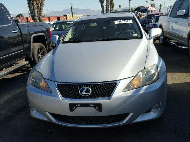 JTHBK262775028154 - 2007 LEXUS IS 250 SILVER photo 10