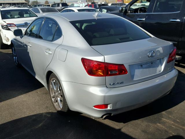 JTHBK262775028154 - 2007 LEXUS IS 250 SILVER photo 3