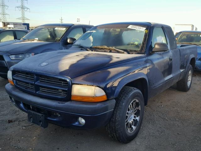 1D7HL32X13S328340 - 2003 DODGE DAKOTA SPO BLUE photo 2