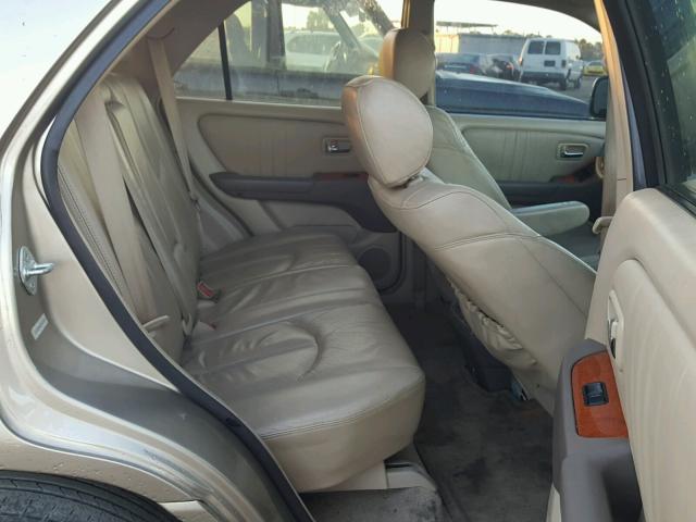 JTJGF10U120136689 - 2002 LEXUS RX 300 GOLD photo 6