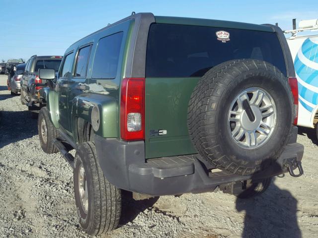 5GTDN136168160495 - 2006 HUMMER H3 Yaşıl foto 3