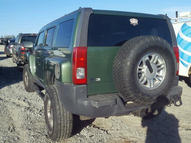 5GTDN136168160495 - 2006 HUMMER H3 GREEN photo 3