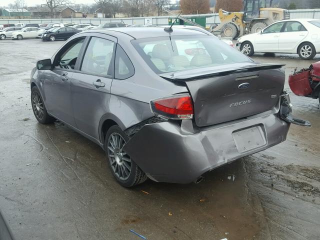 1FAHP3GN5BW157790 - 2011 FORD FOCUS SES GRAY photo 3