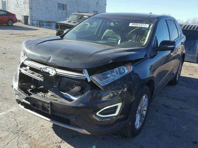 2FMTK4J84FBB16050 - 2015 FORD EDGE SEL BLACK photo 2