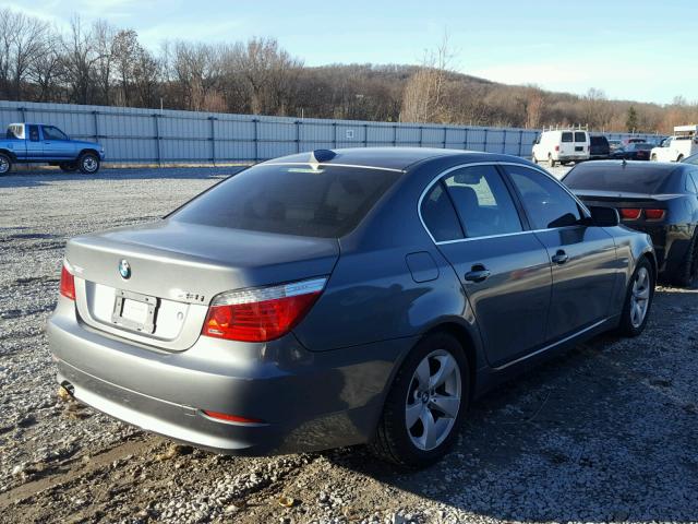 WBANU53538CT03876 - 2008 BMW 528 I SILVER photo 4