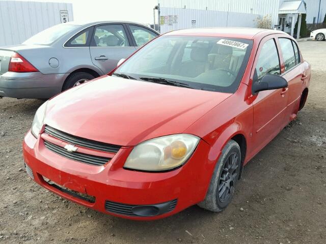 1G1AK55F777326560 - 2007 CHEVROLET COBALT LS RED photo 2