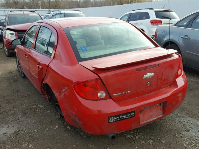 1G1AK55F777326560 - 2007 CHEVROLET COBALT LS RED photo 3