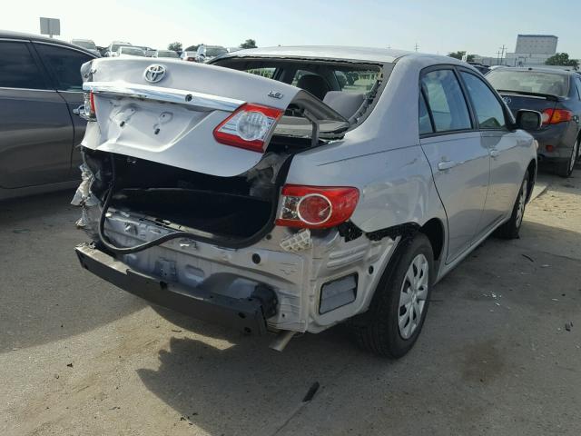 2T1BU4EE7BC742025 - 2011 TOYOTA COROLLA BA SILVER photo 4