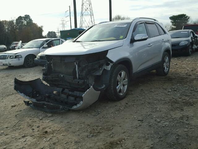 5XYKU3A60DG417037 - 2013 KIA SORENTO EX SILVER photo 2