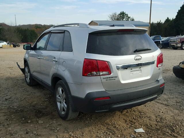 5XYKU3A60DG417037 - 2013 KIA SORENTO EX SILVER photo 3