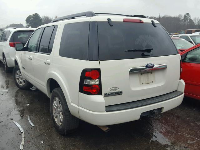 1FMEU63E48UA01978 - 2008 FORD EXPLORER X WHITE photo 3