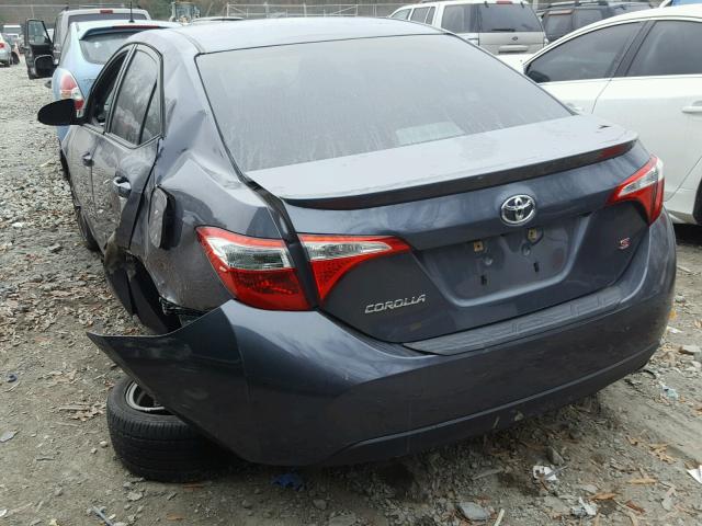 2T1BURHE7EC027016 - 2014 TOYOTA COROLLA L GRAY photo 3