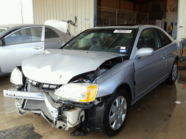 1HGEM22972L060765 - 2002 HONDA CIVIC EX SILVER photo 2