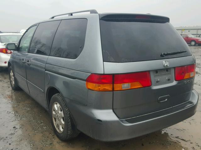 5FNRL18952B024581 - 2002 HONDA ODYSSEY EX GRAY photo 3