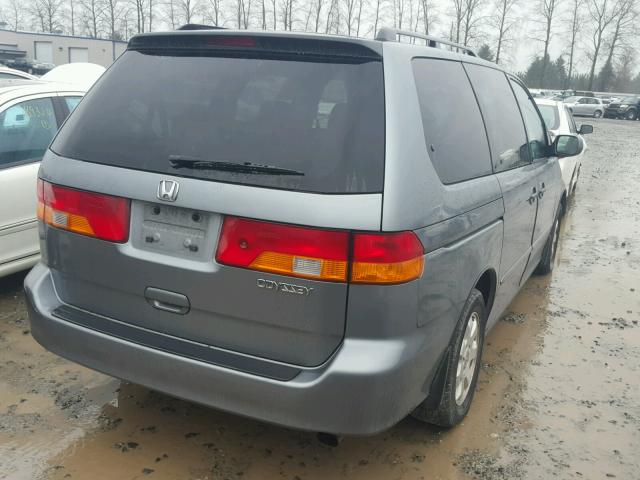 5FNRL18952B024581 - 2002 HONDA ODYSSEY EX GRAY photo 4