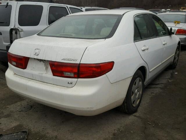 1HGCM56455A086627 - 2005 HONDA ACCORD LX WHITE photo 4