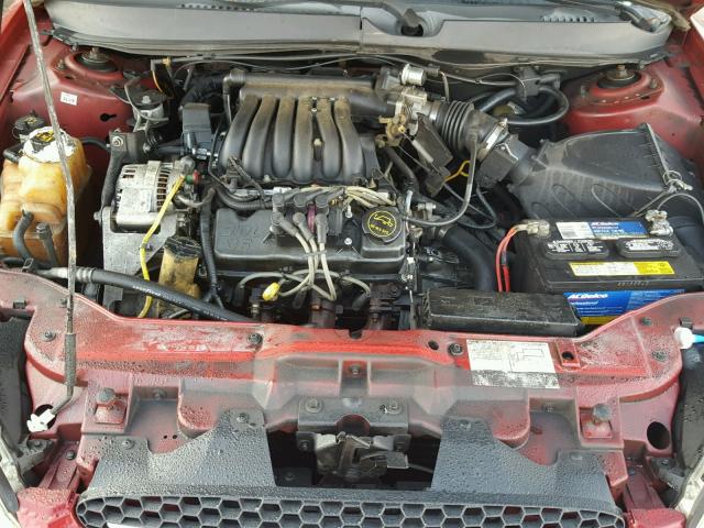 1FAFP52U83A240310 - 2003 FORD TAURUS LX RED photo 7