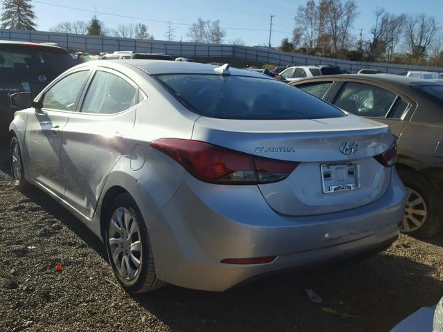 5NPDH4AE4FH580084 - 2015 HYUNDAI ELANTRA SE SILVER photo 3