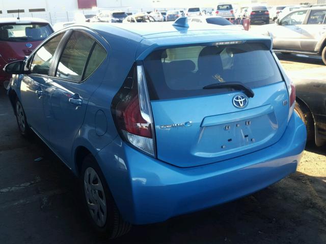 JTDKDTB37G1121439 - 2016 TOYOTA PRIUS C BLUE photo 3