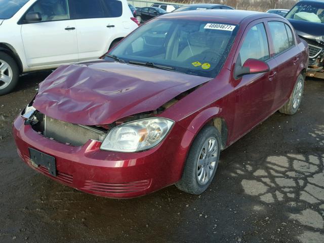 1G1AT58H697109952 - 2009 CHEVROLET COBALT LT RED photo 2