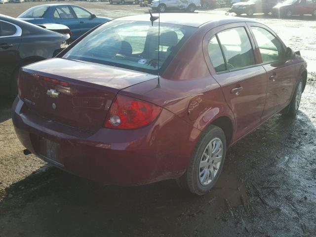 1G1AT58H697109952 - 2009 CHEVROLET COBALT LT RED photo 4