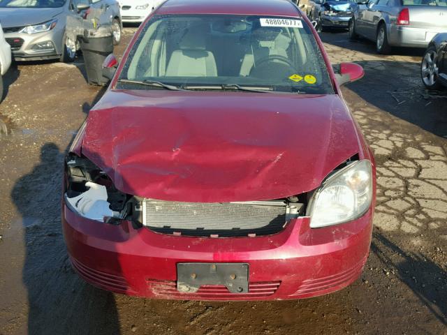 1G1AT58H697109952 - 2009 CHEVROLET COBALT LT RED photo 9