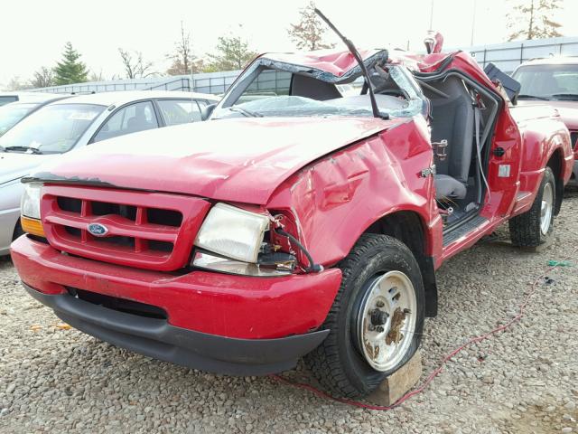 1FTYR10CXXTA54424 - 1999 FORD RANGER RED photo 2