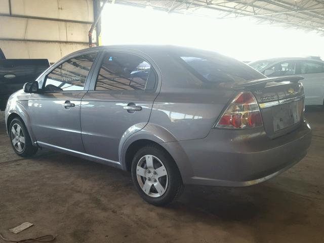 KL1TD56E69B678956 - 2009 CHEVROLET AVEO LS GRAY photo 3