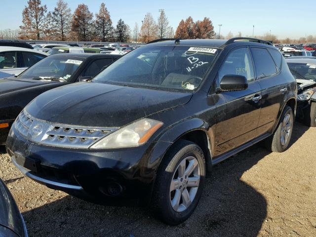 JN8AZ08T16W401107 - 2006 NISSAN MURANO SL BLACK photo 2