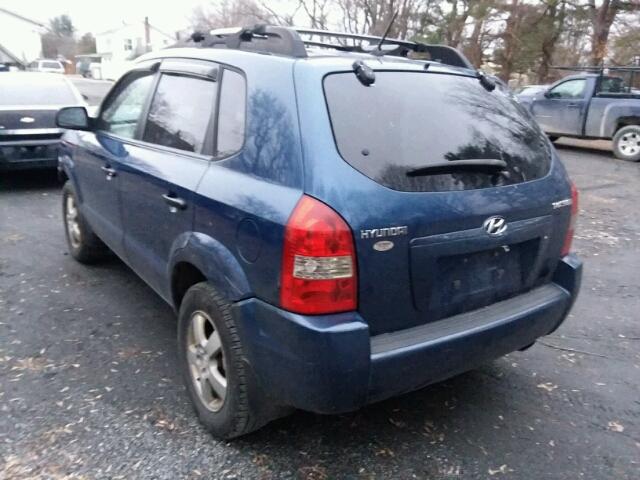 KM8JM12B25U161121 - 2005 HYUNDAI TUCSON GL BLUE photo 3