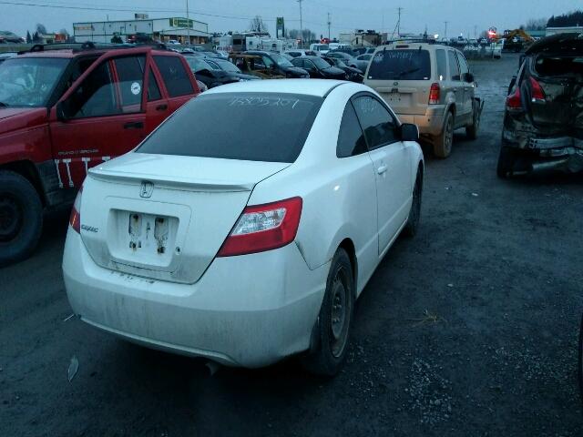 2HGFG11657H001179 - 2007 HONDA CIVIC LX WHITE photo 4