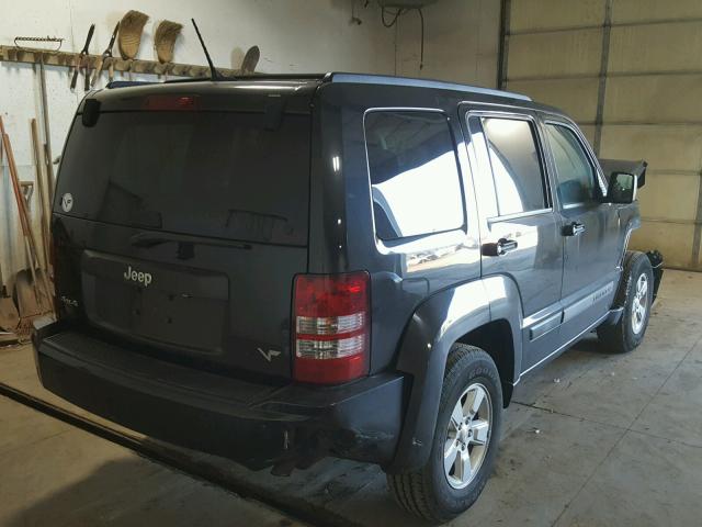 1C4PJMAK3CW151001 - 2012 JEEP LIBERTY SP BLACK photo 4