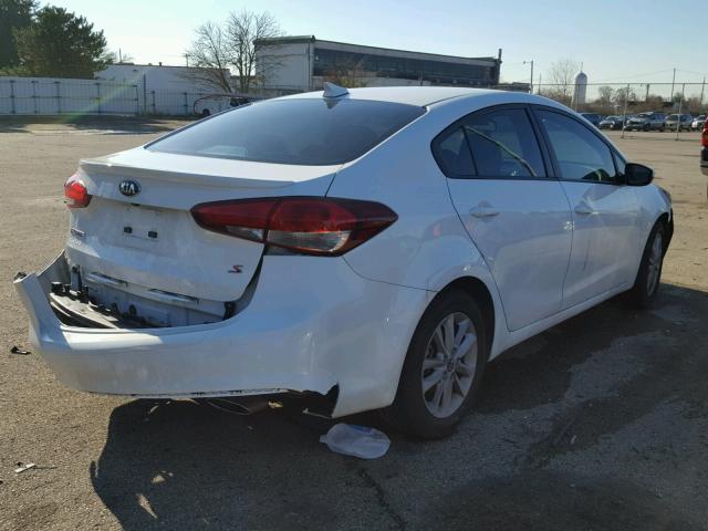 3KPFL4A77HE010886 - 2017 KIA FORTE LX WHITE photo 4