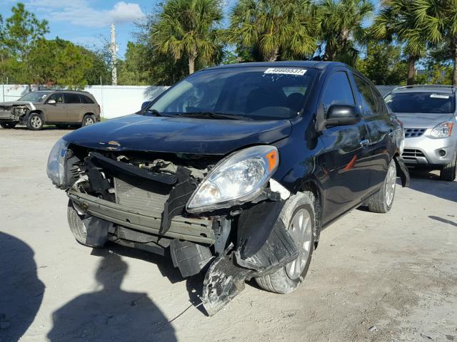 3N1CN7AP3EK444592 - 2014 NISSAN VERSA S BLACK photo 2