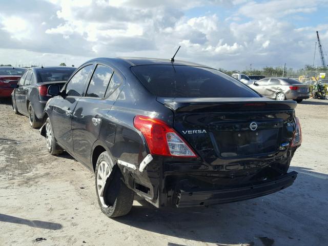 3N1CN7AP3EK444592 - 2014 NISSAN VERSA S BLACK photo 3