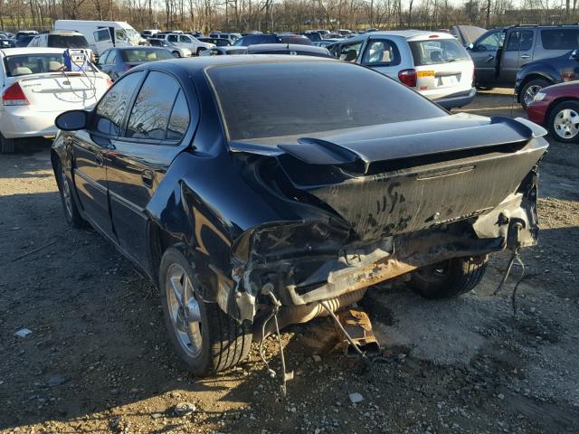 1G2NW52E74C247423 - 2004 PONTIAC GRAND AM G BLACK photo 3