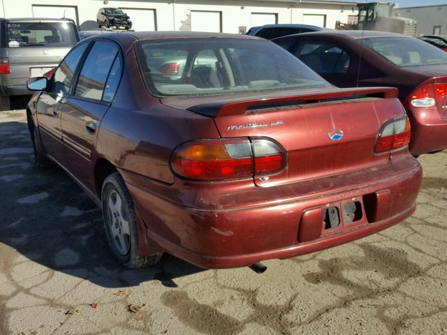 1G1NE52J62M613061 - 2002 CHEVROLET MALIBU LS RED photo 3