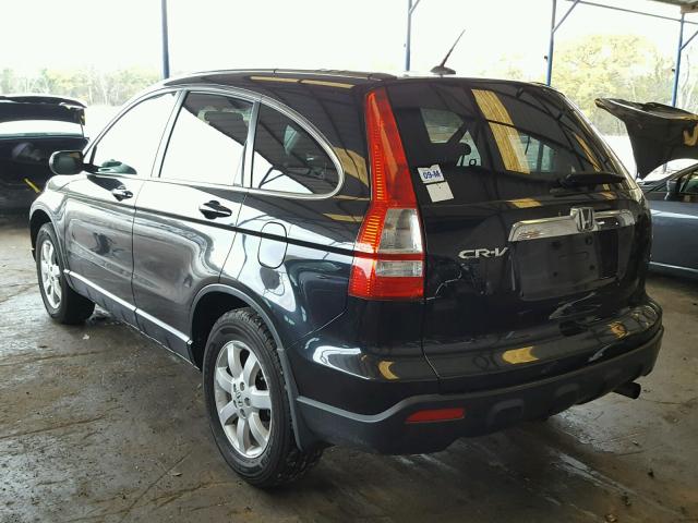 JHLRE48778C018445 - 2008 HONDA CR-V EXL BLACK photo 3