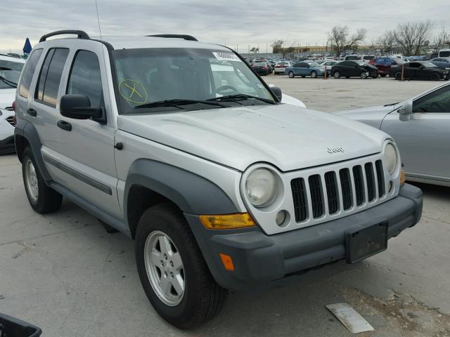 1J4GL48K37W707131 - 2007 JEEP LIBERTY SP SILVER photo 1