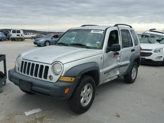 1J4GL48K37W707131 - 2007 JEEP LIBERTY SP SILVER photo 2