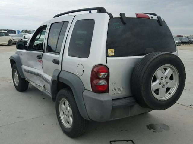 1J4GL48K37W707131 - 2007 JEEP LIBERTY SP SILVER photo 3