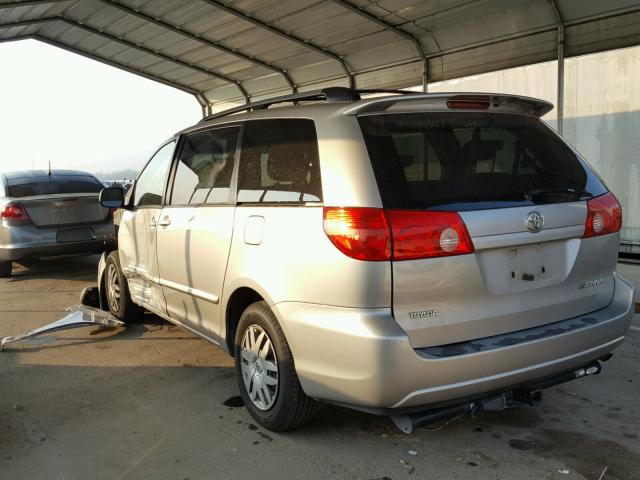 5TDZK23C77S001043 - 2007 TOYOTA SIENNA CE SILVER photo 3