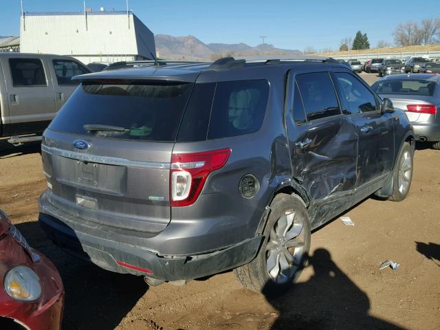 1FM5K8F82DGA07827 - 2013 FORD EXPLORER L GRAY photo 4