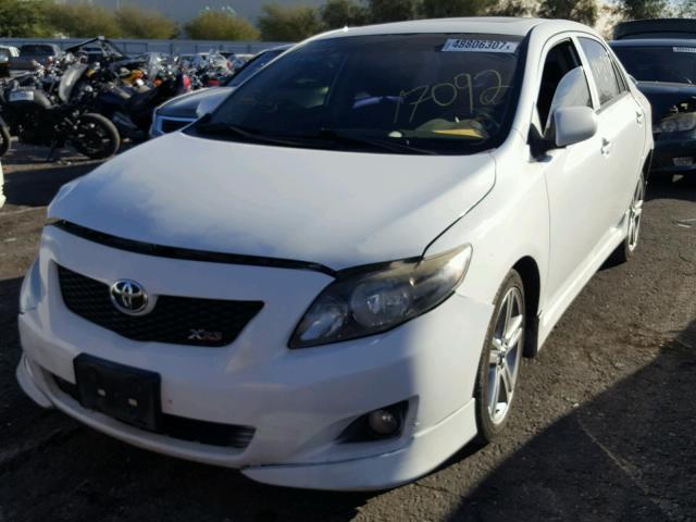 1NXBE4EEXAZ246338 - 2010 TOYOTA COROLLA XR WHITE photo 2