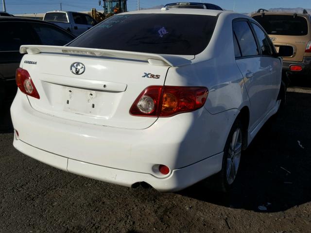 1NXBE4EEXAZ246338 - 2010 TOYOTA COROLLA XR WHITE photo 4