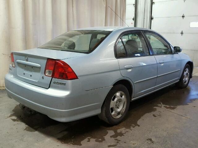 JHMES96604S001948 - 2004 HONDA CIVIC HYBR BLUE photo 4