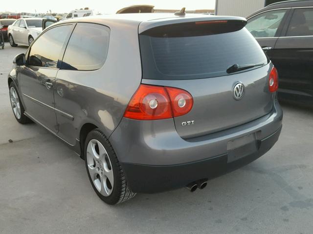 WVWFV71K47W250384 - 2007 VOLKSWAGEN NEW GTI FA GRAY photo 3