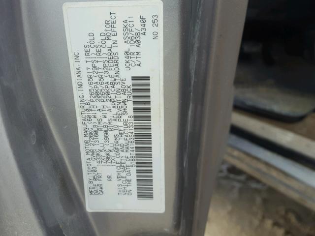 5TBBT44163S413318 - 2003 TOYOTA TUNDRA ACC SILVER photo 10